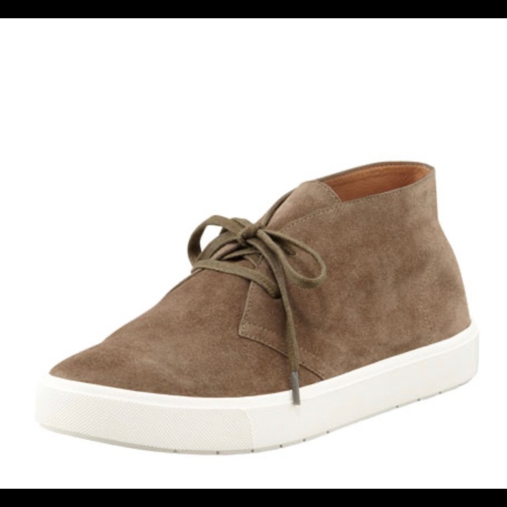 VINCE Tan Brown Chelsea Suede Lace-Up Sneakers | 6​​